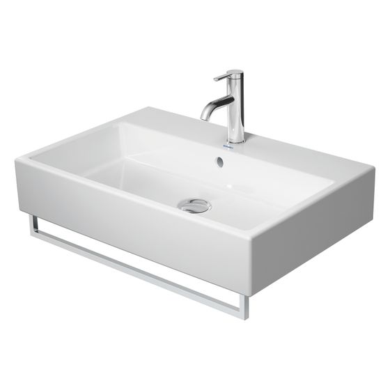Duravit Vero Air Waschtisch 470x700x165mm wandhäng., Weiß Hochglanz, Rechteckig, WonderGliss, 1 WP mittig, ohne ÜL