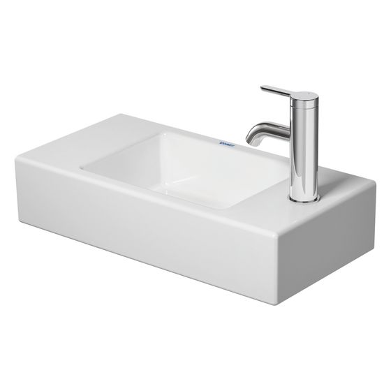Duravit Vero Air Handwaschbecken 250x500x140mm Weiß HG, WonderGliss, Rechteckig, 1 Waschplatz mittig, 1 HL R, ohne Überlauf