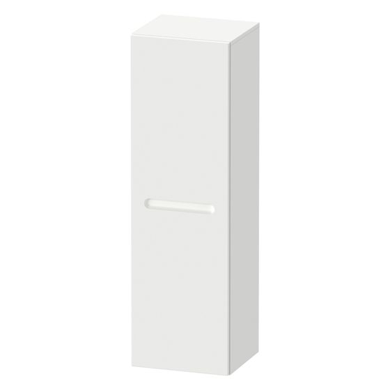 Duravit No.1 Halbhochschrank, Folie 360x400x1320mm Mattweiß/Mattweiß, 1 Tür R, 4 Glasfb Griffmulde, N10180R18180000