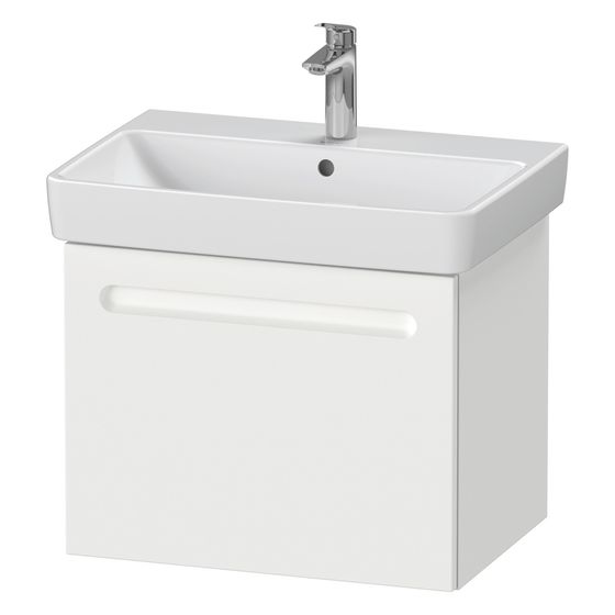 Duravit No.1 Waschtischunterbau wandhängend 426x590x478mm Mattweiß, Folie/Korpus Mattweiß, Griffmulde, 1 AZ, N14282018180000