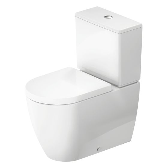 Duravit ME by Starck Stand WC für Kombination 650x370x415mm, Weiß Hochglanz, 4,5l, Tiefspüler, rimless, waager. ohne Spülkasten
