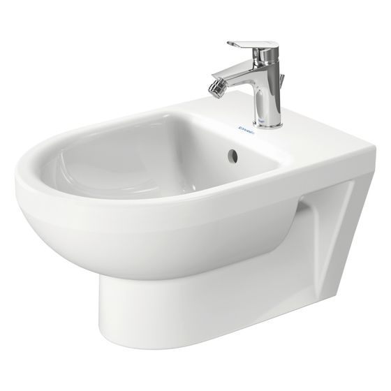 Duravit No.1 Wandbidet 540x370x300mm, Weiß Hochglanz, 1 HL, mit HLB/Überlauf