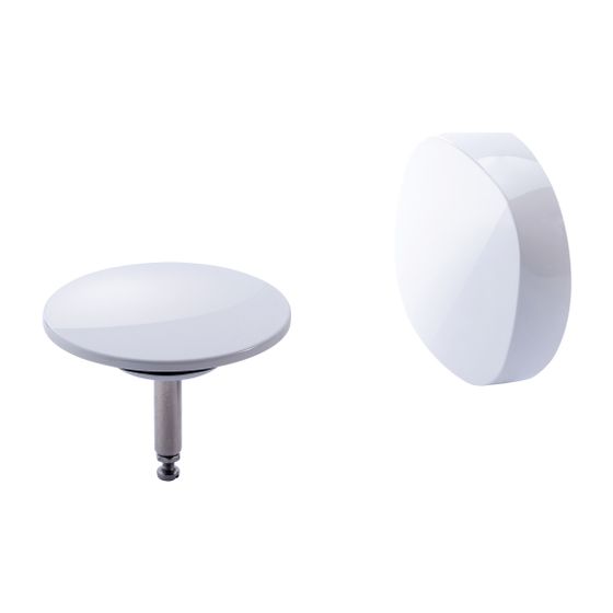 Duravit Ausstattungs-Set, Weiß glänzend, mit Drehgriff und Ventilkegel für Ab- und Überlaufgarnitur von Badewannen