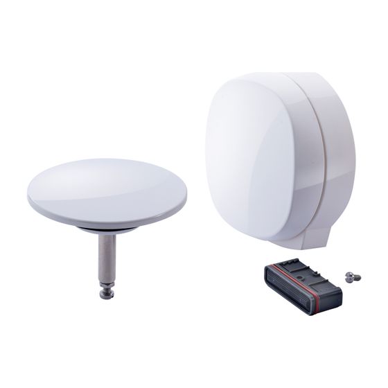 Duravit Ausstattungs-Set, Weiß glänzend, inklusive Drehgriff, Abdeckung Wanneneinlauf, Perlator, Ventilkegel, für Badewannen