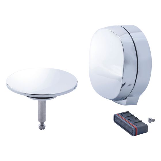 Duravit Ausstattungs-Set, Chrom HG, Drehgriff, Abdeckung Wanneneinlauf, Perlator, Ventilkegel, für Ab-/Üb.Gar. Badewannen