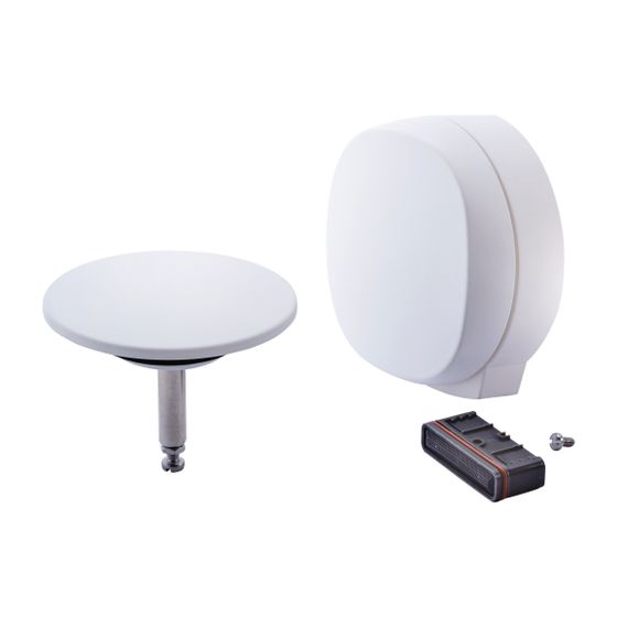 Duravit Ausstattungs-Set, Mattweiß, inklusive Drehgriff, Abdeckung Wanneneinlauf, Perlator, Ventilkegel