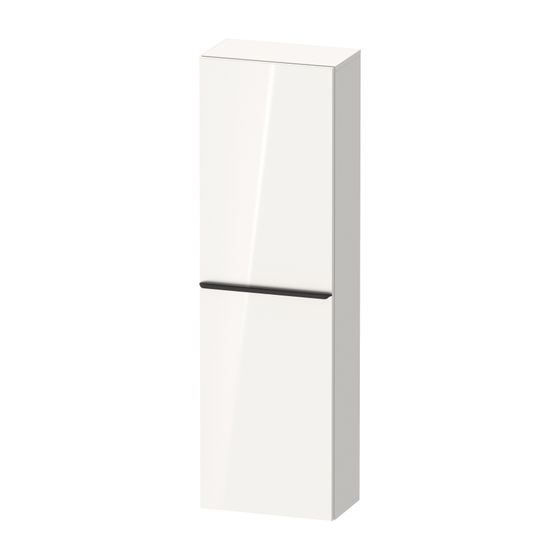 Duravit D-Neo Halbhochschrank, Dekor 240x400x1320mm, Weiß Hochglanz, 1 Tür L, 4 Glasfachböden, Griff Bronze