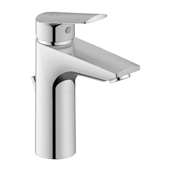 Duravit No.1 Einhebel-Waschtischmischer M, Chrom, 5l/min, Hebelgriff, mit Garnitur, Ausladung 106mm, Höhe 184mm