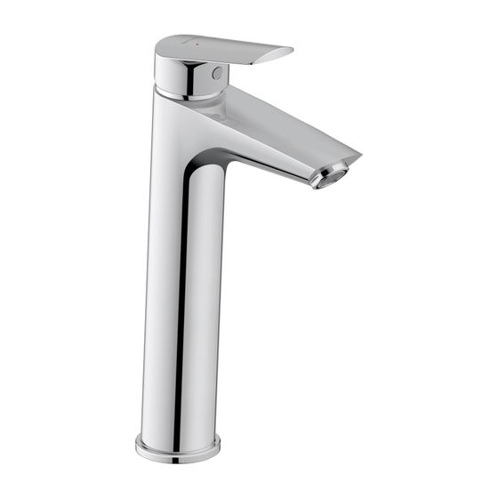 Duravit No.1 Einhebel-Waschtischmischer L, Chrom, 5l/min, Hebelgriff, Ausladung 129mm, Höhe 270mm