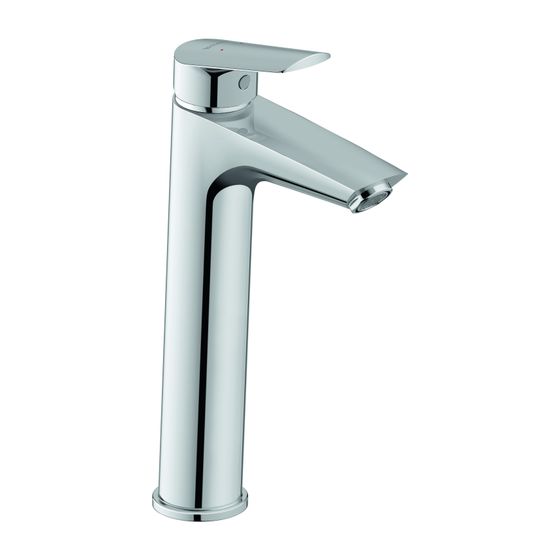 Duravit No.1 Einhebel-Waschtischmischer L MinusFlow, Chrom, 3,5l/min, Hebelgriff, Ausladung 129mm, Höhe 270mm