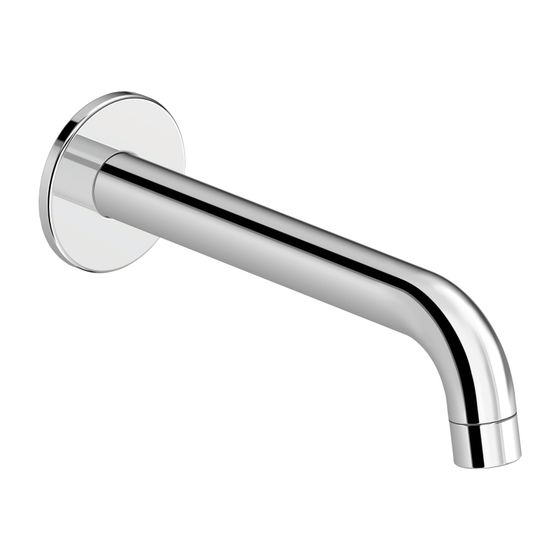 Duravit No.1 Wanneneinlauf, Wandmontage, Chrom Hochglanz, Rosette rund, Ausladung 198mm