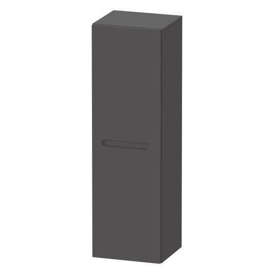 Duravit No.1 Halbhochschrank, Folie 360x400x1320mm Graphit Matt, 1 Tür R, 4 Glas-FB, Griffmulde, N11308R49490000