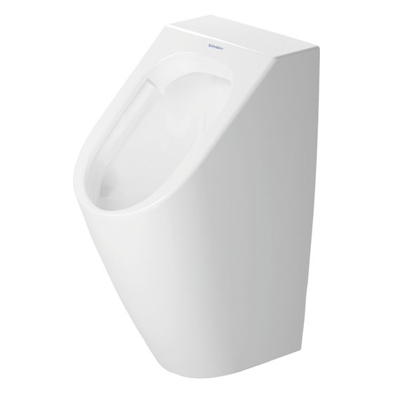 Duravit ME by Starck Urinal 350x300x585mm Weiß Hochglanz HYG Rimless, Absauger, Zulauf hinten, waagerecht