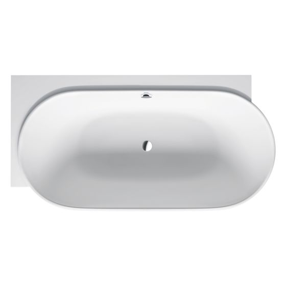 Duravit Luv Badewanne 610x950x1850mm, 252l, Mattweiß, Oval, Ecke L, 2 Rückenschrägen Nahtlose Verkleidung