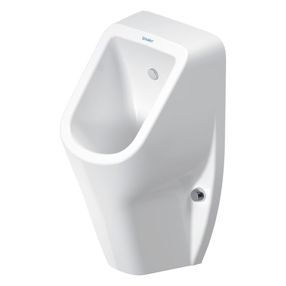 Duravit No.1 Urinal 285x305x565mm Weiß Hochglanz, HYG Verdrängung, mit Spüldüse, Zulauf hinten, waagerecht