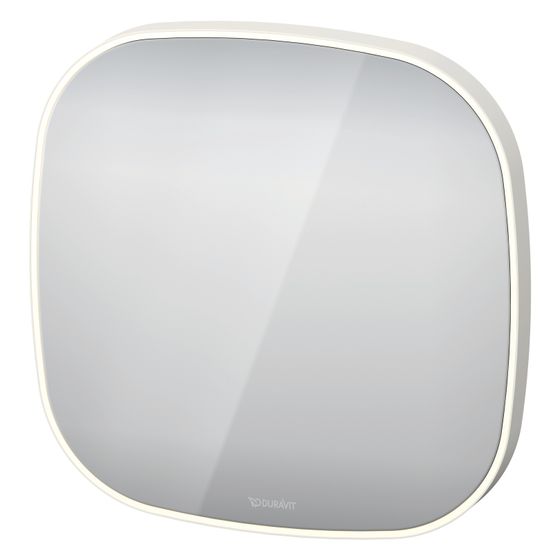 Duravit Zencha Spiegel Wandmontage 50x500x500mm, Weiß, LED, 20W, Betätigung Sensorschalter unten/mitte