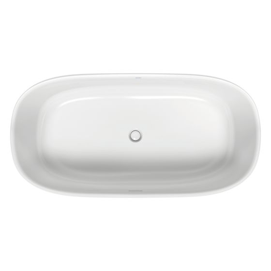 Duravit Zencha Badewanne 600x900x1800mm, 366l, Mattweiß, Oval, Freistehend, 2 Rückenschrägen Nahtlose Verkleidung