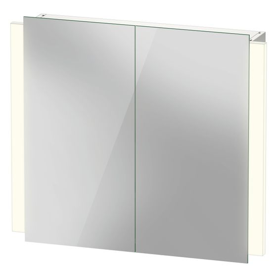 Duravit Ketho.2 Spiegelschrank Wandmontage 157x800x700mm, Weiß, 2 Türen L/R LKZ0, 2 Glasfachböden, 18W