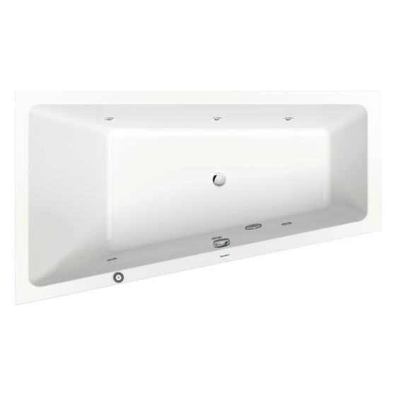 Duravit No.1 Whirlwanne Trapezförmig Einbau Ecke L 1000x1700x480mm Jet Project 1 RS 210l Innen 460mm Weiß glänzend