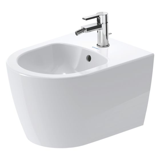 Duravit ME by Starck Wandbidet 480x370x290mm, Weiß Hochglanz, 1 HL, HLB, Überlauf, verdeckte Befestigung