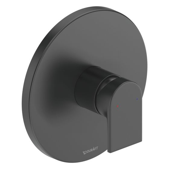 Duravit Tulum by Starck Einhebel-Brausemischer Unterputz, Anzahl Verbraucher 1, Mattschwarz, 22,5l/min, Rosette rund