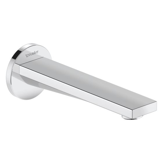 Duravit Tulum by Starck Wanneneinlauf Aufputz, Chrom Hochglanz, Rosette rund, Ausladung 171mm,32 l/min