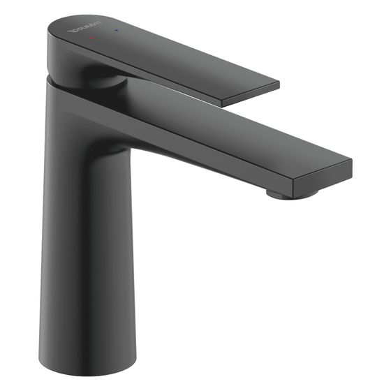 Duravit Tulum by Starck Einhebel-Waschtischmischer M, Mattschwarz, 5l/min, Hebelgriff, Ausladung 135mm, Höhe 165mm