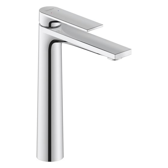 Duravit Tulum by Starck Einhebel-Waschtischmischer XL, Chrom, 5l/min, Hebelgriff, Ausladung 155mm, Höhe 265mm