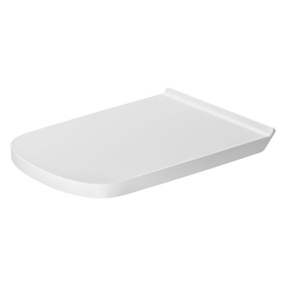 Duravit DuraStyle WC-Sitz Weiß Hochglanz 379x43x507mm, mit Absenkautomatik, Edelstahl-Scharniere, verlängert
