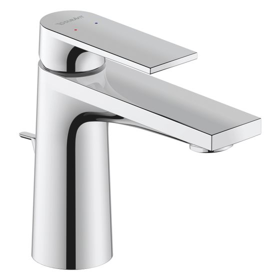 Duravit Tulum by Starck Einhebel-Waschtischmischer S, Chrom, 5l/min, mit Garnitur, Hebelgriff, Ausladung 110mm, Höhe 140mm