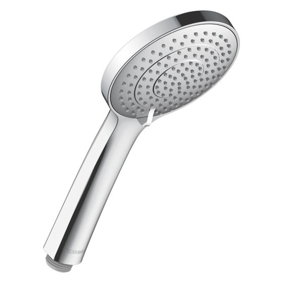 Duravit Handbrause, Chrom HG, d. 110mm, Strahlart SoftRain, Rain, IntenseRain, drehbare Strahlscheibe, 14l/min, Silikonnoppen