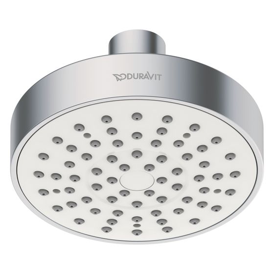 Duravit Kopfbrause, Chrom Hochglanz, Kunststoff, Rund, d. Kopfbrause 100mm, 19l/min, Rain, Wand-/Deckenmontage