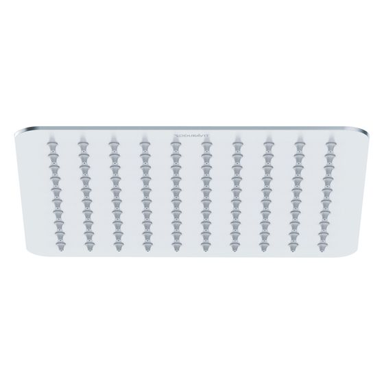 Duravit Kopfbrause, Chrom Hochglanz, Edelstahl, Eckig, 200x200mm, 26l/min, Rain, Wand-/Deckenmontage