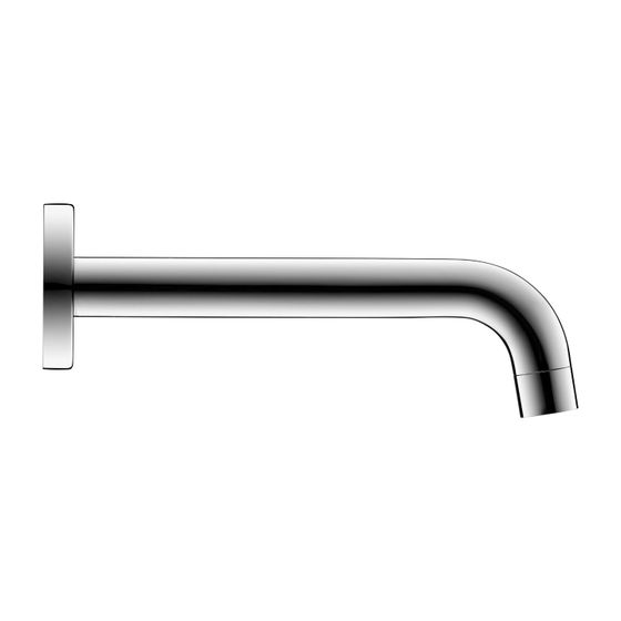 Duravit No.1 Wanneneinlauf, Wandmontage, Chrom Hochglanz, Rosette rund, Ausladung 198mm