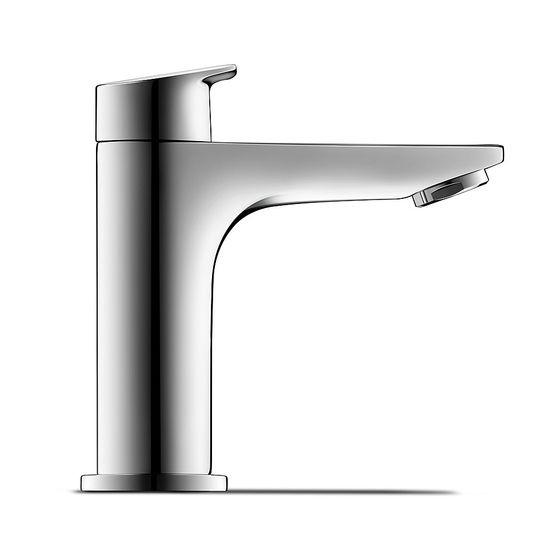 Duravit No.1 Standventil Chrom, 5,5l/min, 90mm Ausladung, 132mm Höhe, Strahlformer, ohne Zugstangen-Ablaufgarnitur