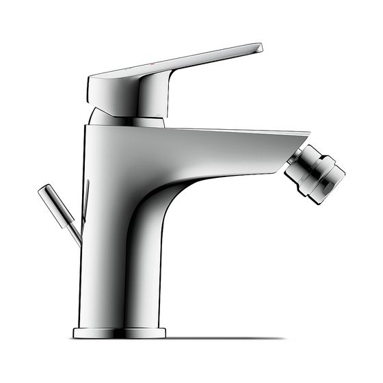 Duravit No.1 Einhebel-Bidetmischer, Chrom, 5l/min, mit Garnitur, Ausladung 123mm, Höhe 156mm, 3/8