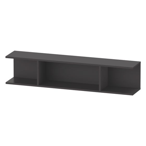 Duravit Ketho.2 Wandregal 150x800x170mm, Graphit SM, 3 offene Fächer, wandhäng. mit Befestigungsmaterial