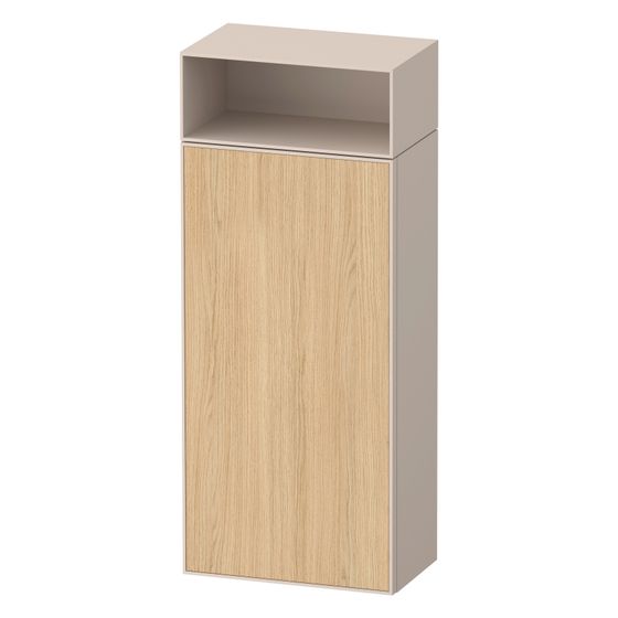 Duravit Zencha Halbhochschrank Dekor 240x400x961mm Natur Eiche Matt/Taupe SM, 1 Tür L, 2 Holz-FB, Grifflos, Tip-on