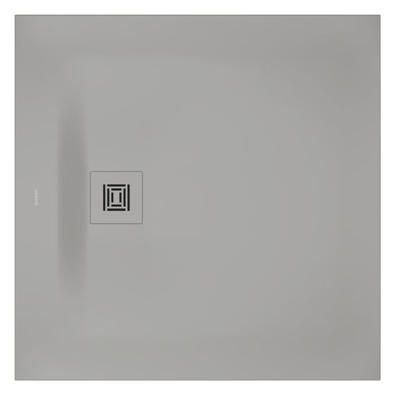 Duravit Sustano Duschwanne Halbeinbau Bodenbündig, 900x900x30mm, Quadratisch, Hellgrau Matt, DC Nature, Verbundwerkstoff, 30mm