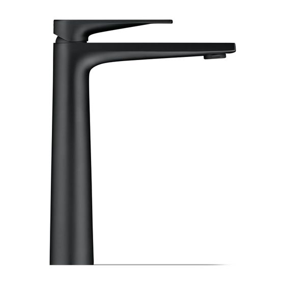 Duravit Tulum by Starck Einhebel-Waschtischmischer XL, Mattschwarz, 5l/min, Hebelgriff, Ausladung 155mm, Höhe 265mm