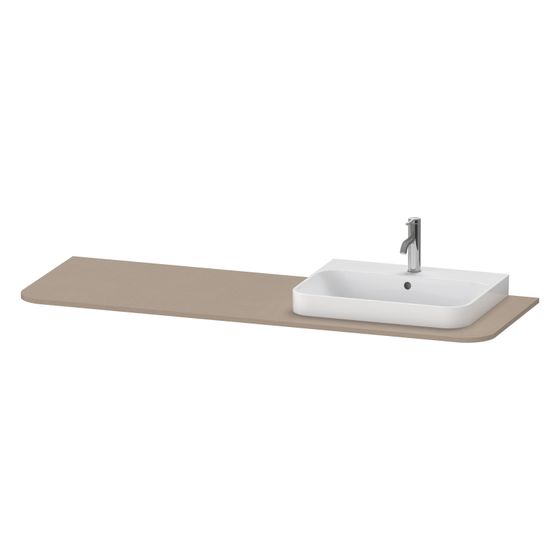 Duravit Happy D.2 Konsole 550x1600x16mm, 1 Ausschnitt/Waschplatz, Leinen Matt, ohne Konsolenträger, R