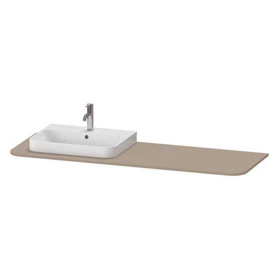 Duravit Happy D.2 Konsole 550x1600x16mm, 1 Ausschnitt/Waschplatz, Leinen Matt, ohne Konsolenträger