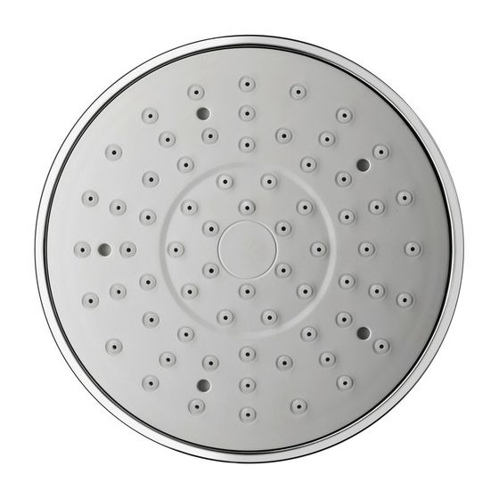 Duravit Kopfbrause, Chrom Hochglanz, Kunststoff, Rund, d. Kopfbrause 100mm, 19l/min, Rain, Wand-/Deckenmontage