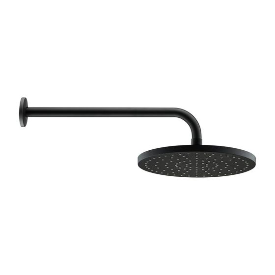 Duravit Brausearm Länge 410mm Wandmontage Rosette rund, Mattschwarz