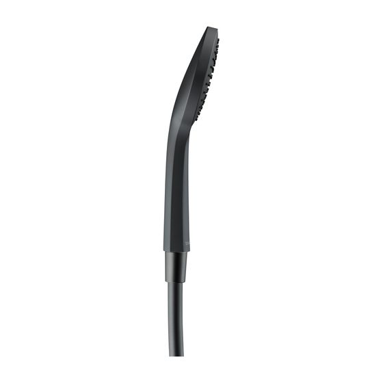Duravit Handbrause, Mattschwarz, d. 110mm, Strahlart Rain, Durchflussmenge 3 bar 19,5l/min, Silikonnoppen