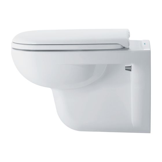 Duravit D-Code Wand-WC 545x355x355mm, Weiß Hochglanz, 4,5l, Tiefspüler, geschlossen, waagerecht
