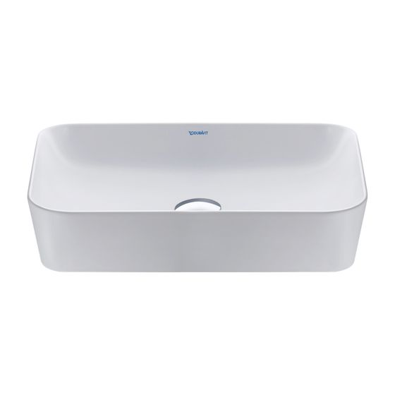 Duravit Cape Cod Aufsatzbecken 430mm, Weiß Seidenmatt, WonderGliss, DuraCeram, Quadratisch, ohne Überlauf und HLB