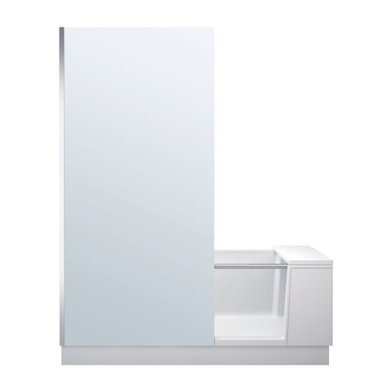 Duravit Shower and Bath Badewanne510x750x1700mm, 285l, Mattweiß, Rechteckig, Nische, 1 Rückenschräge L