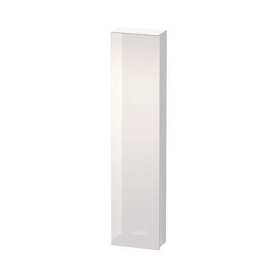 Duravit DuraStyle Hochschrank Dekor 240x400x1800mm Weiß Hochglanz/Mattweiß, 1 Tür R, Grifflos, 5 Glasfachböden, 20mm