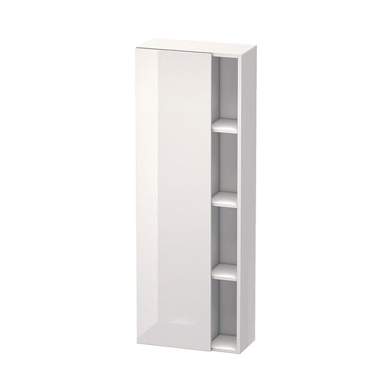 Duravit DuraStyle Hochschrank Dekor 240x500x1400mm Leinen Matt/Mattweiß, 1 Tür L, Grifflos, 3 Holzfachböden, 20mm
